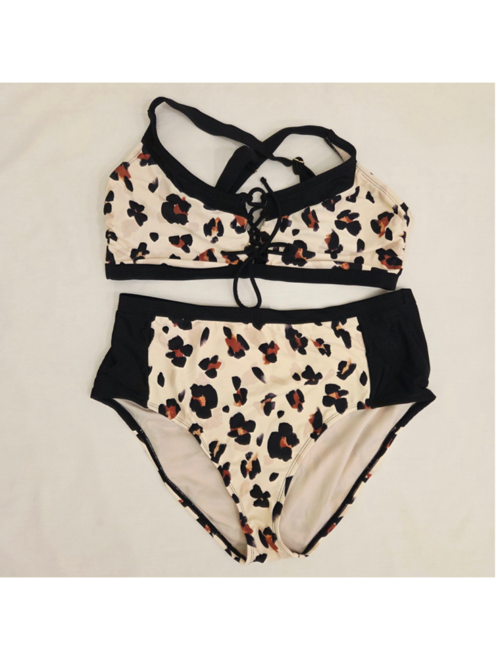 Allure by IMG leopard print high waist bikini size 12/14